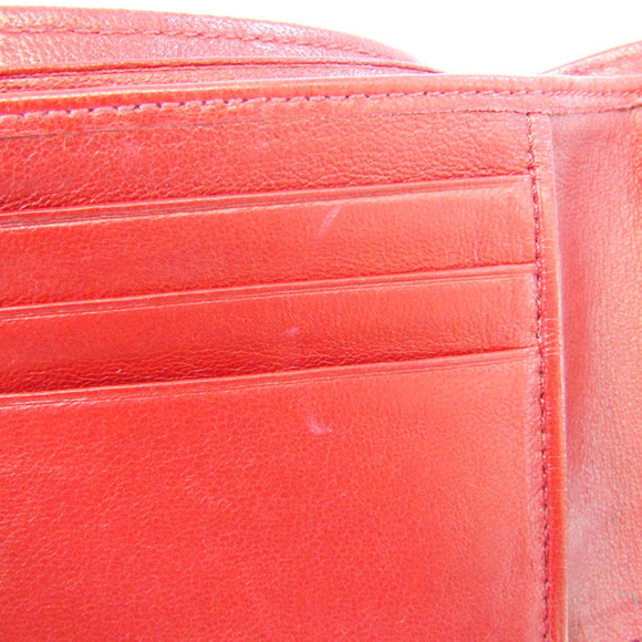 Chanel Bicolor Women's Leather Bill Wallet (bi-fold) Red Color - Picture 13 of 16